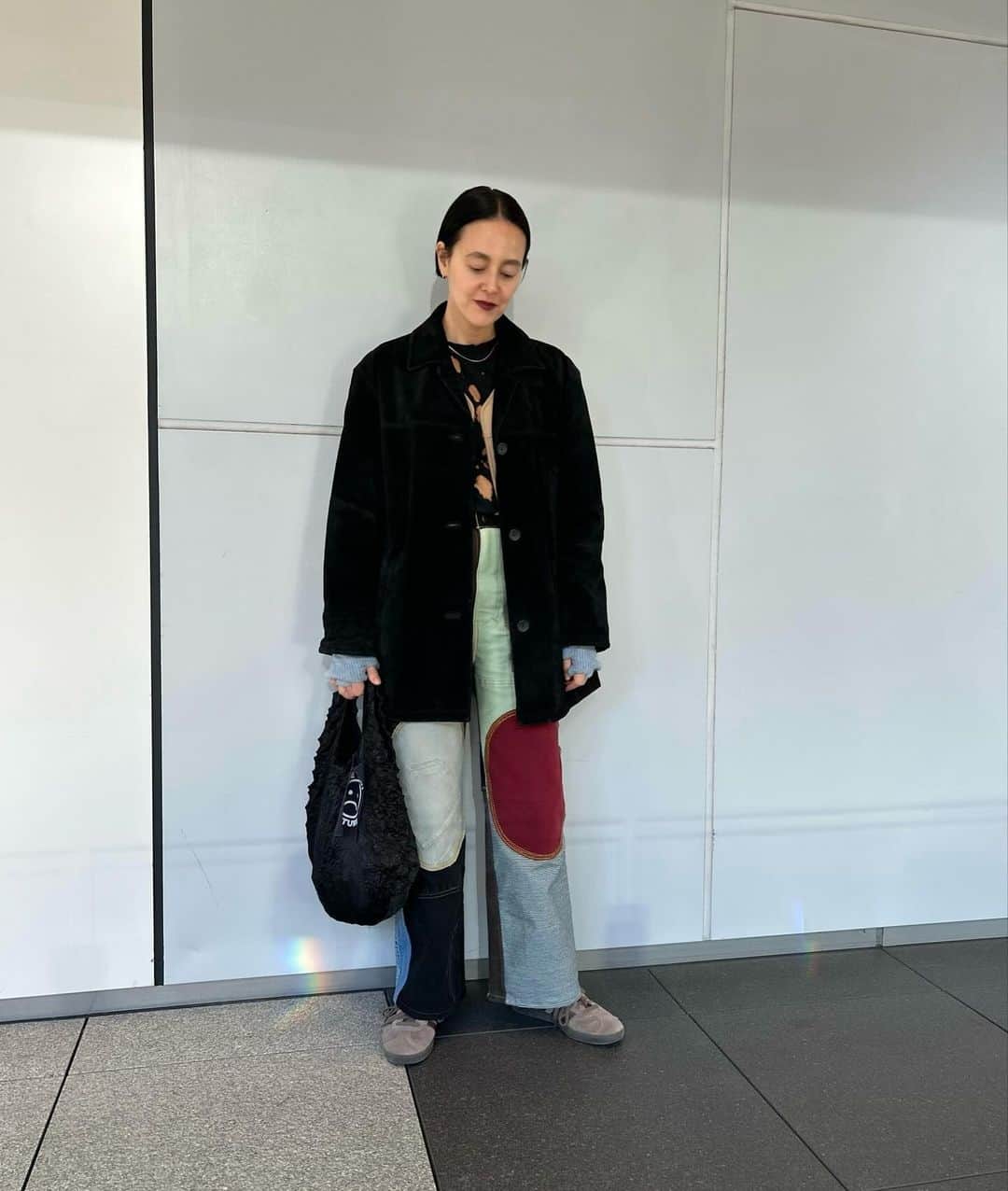 nao_nakabaのインスタグラム：「大忙しの先週を乗り越えて、ほっと一息🌝。。。 つけそうかしら？ お気に入りのパンツを初下ろし♡ @wildrootz.denim」