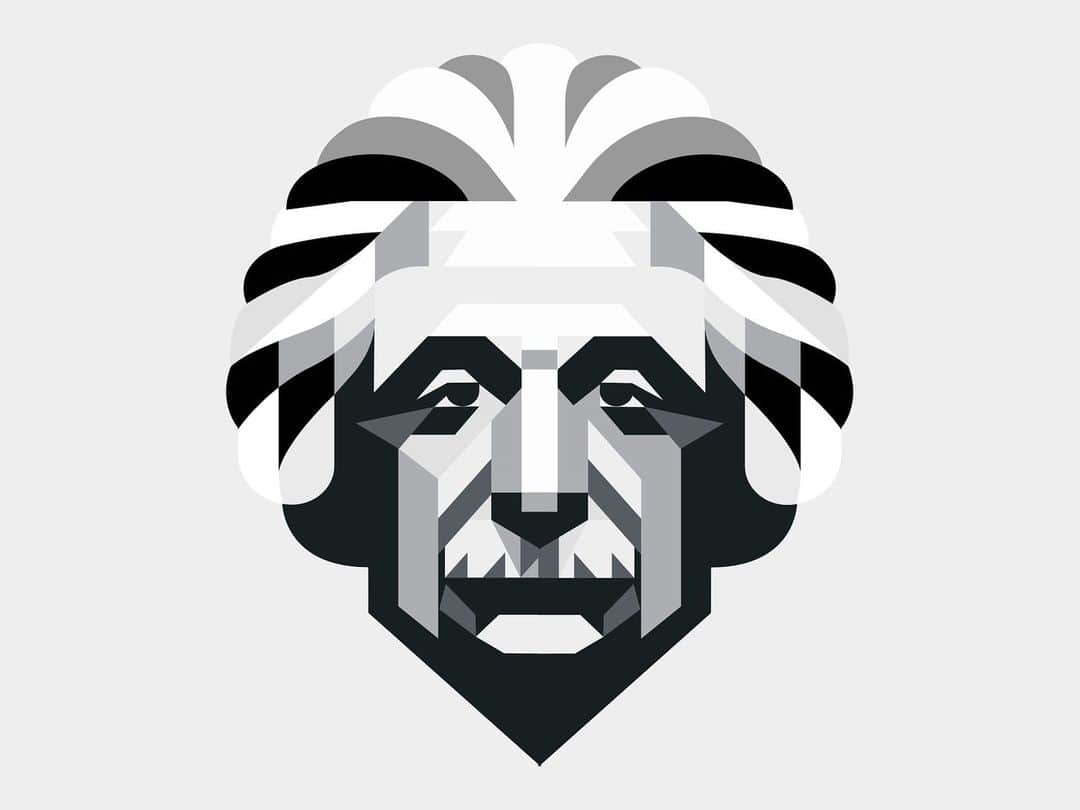 Dribbbleのインスタグラム：「Genius icon of an iconic genius. @mattmart02's Einstein is one of Dribbble's #TopShots」