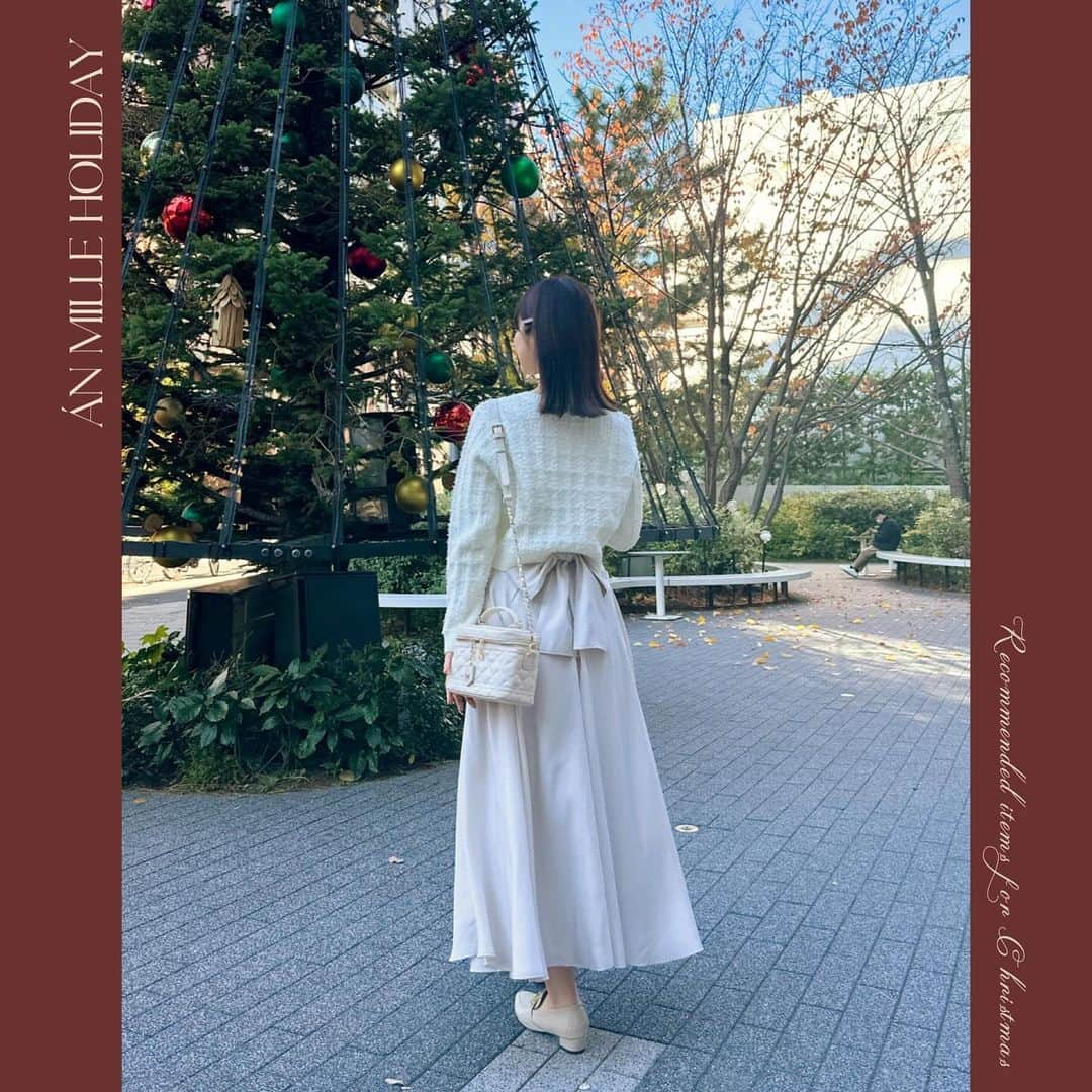 AnMILLEのインスタグラム：「Án MILLE Holiday🎄♡ ㅤㅤㅤㅤㅤㅤㅤㅤㅤㅤㅤㅤㅤ \ new item / #シアーロングフレアSK ¥9,800 ㅤㅤㅤㅤㅤㅤㅤㅤㅤㅤㅤㅤㅤ @haruuuu_227 160cm ㅤㅤㅤㅤㅤㅤㅤㅤㅤㅤㅤㅤㅤ #アンミール #anmille」