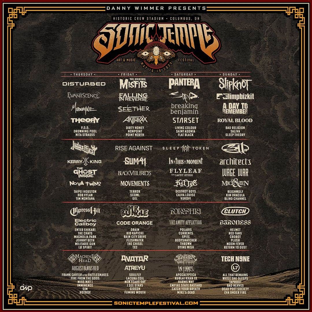 Of Mice & Menのインスタグラム：「💥Another massive announcement!💥 We will be performing at this year’s @sonictemplefestival in Columbus, OH! Passes go on sale this Friday!🤘🤘🤘」