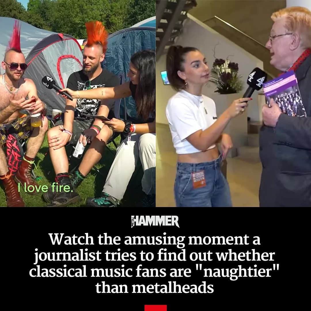 METAL HAMMERのインスタグラム：「For Channel 4's Same But Different segment, journalist Morf gets metalheads and classical music fans to describe each other while trying to find out what they might have in common 👀🤪 Find the link in bio to give it a watch.」