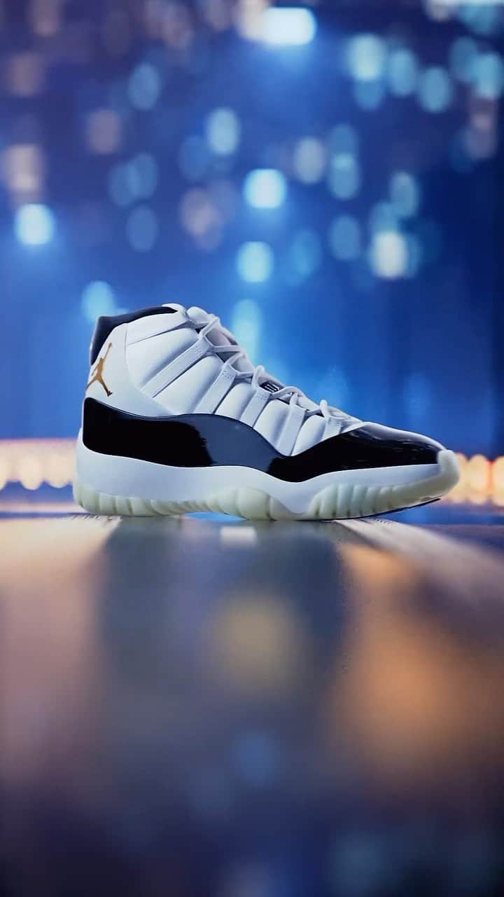 Jordanのインスタグラム：「Coming soon: Air Jordan 11 ‘Gratitude’. An ode to our day ones, with elevated leather and welded gold details.   Link in bio to get notified.」