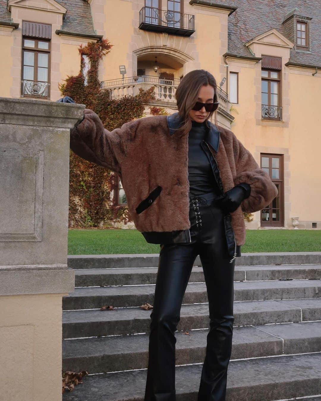 We Wore Whatさんのインスタグラム写真 - (We Wore WhatInstagram)「for the cool girls at the holiday party who don’t love a sequin ~> vegan leather and faux fur for your winter wardrobe 12.06」12月5日 3時58分 - weworewhat