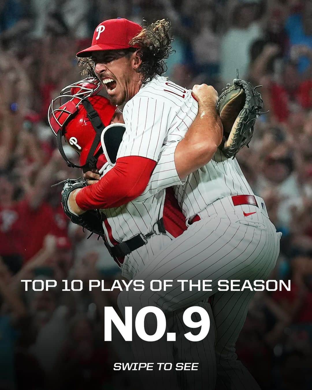 MLBのインスタグラム：「Michael Lorenzen’s no-hitter in his @Phillies home debut is the No. 9 play of 2023. 😤」