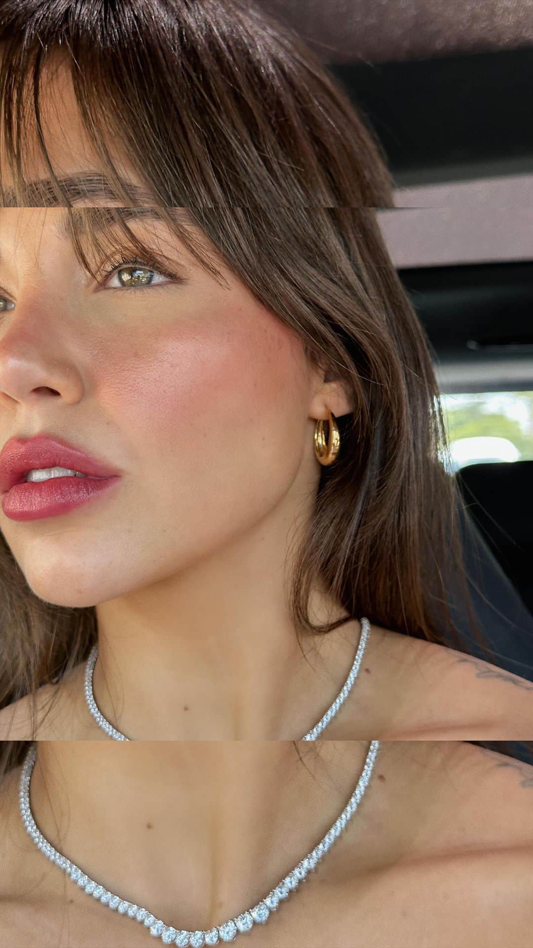 Mariana Sampaioのインスタグラム：「BEAUTY HACKS: pra deixar esse efeito de “boca queimada”, sinto que tem mais a ver com o jeito de aplicar, que com os produtos usados! Esse lápis que usei é @kikomilanobr cor 315. Também amo o lápis labial @linhamarianasaad cor soulmate pra esse efeito! O tint é o Lip Comfort Oil intense da @clarinsbrasil 05 intense pink!  Simples, né? Tenta aí e me conta!」