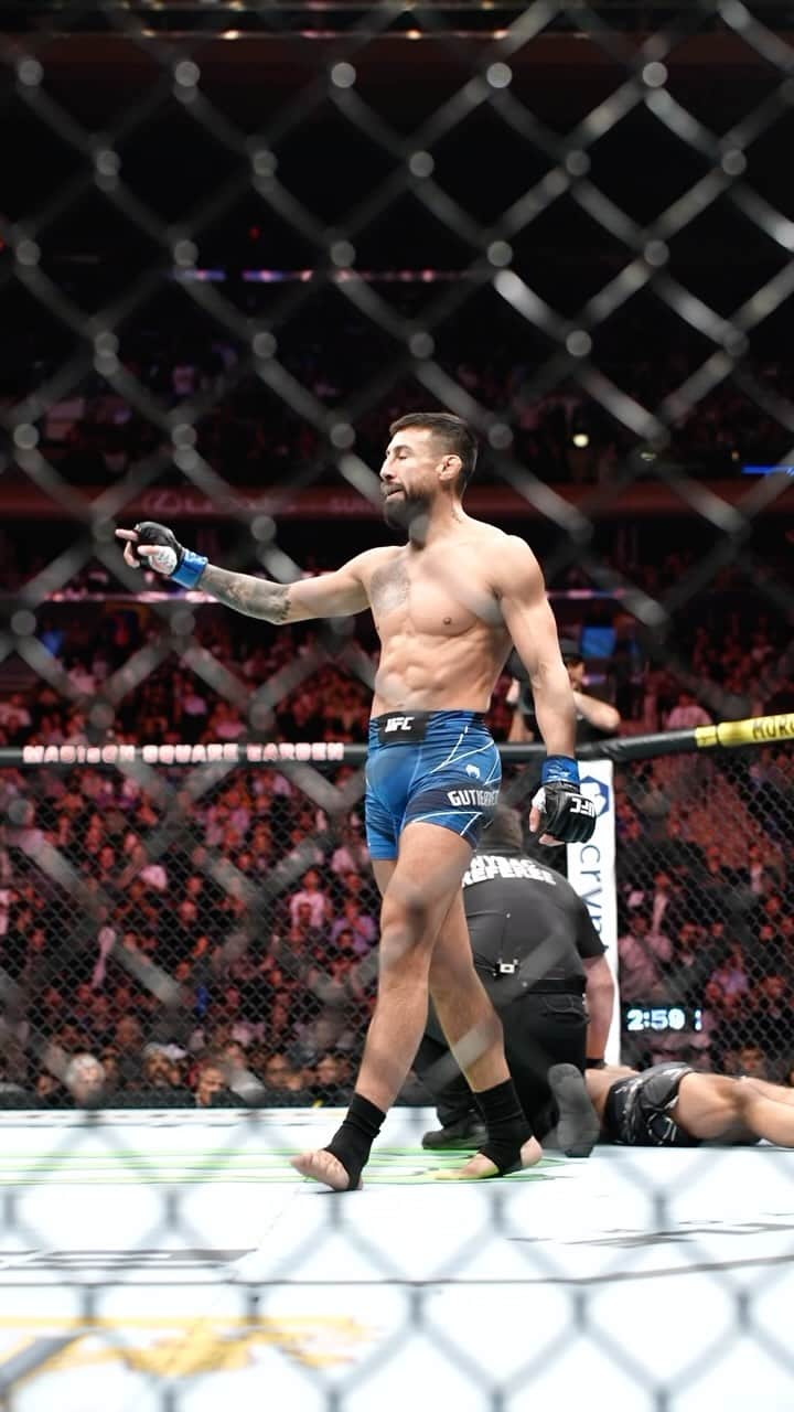 UFCのインスタグラム：「El Guapo took care of business 🤯  Chris Gutierrez takes on Song Yadong in Saturday’s #UFCVegas83 main event!」