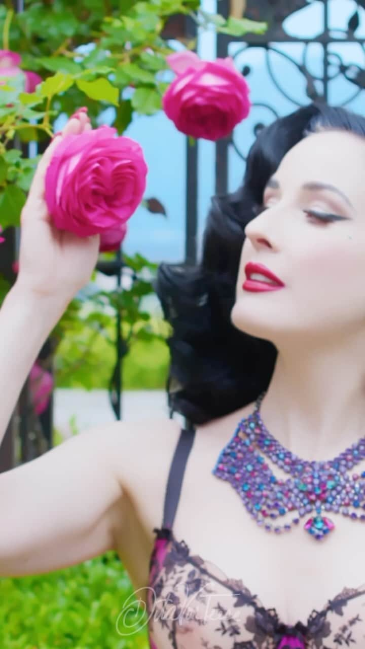 ディタ・フォン・ティースのインスタグラム：「My absolute favorite @ditavonteeselingerie set is Victresse. It’s at ditavonteeselingerie.com and our new uk.ditavonteeselingerie.com site!   Glam @gregoryarlt @hisvintagetouch  Jewels @parenteconnie  🎥 @jeremydangerpictures」