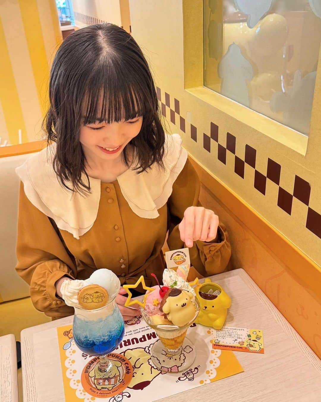 山﨑愛生さんのインスタグラム写真 - (山﨑愛生Instagram)「. 生田衣梨奈さんと一緒に、 ポムポムプリンカフェに行きました🍮 可愛くて美味しくて最高でした😋  えりちゃんさん、楽しかったです♪♪ ありがとございました🫶  @erina_ikuta.official  #生田衣梨奈 さん #えりぽんかわいい #えりぽん   📷 ♡撮っていただいた写真✨ ♡甘いものが大好きなのです💕 ♡プリクラも撮りました🥰  #ポムポムプリン #ポムポムプリンカフェ  #ポムポムプリンカフェ原宿 #サンリオ  #モーニング娘 #モーニング娘23  #morningmusume23  #山﨑愛生 #パンダさんパワー」12月5日 18時59分 - mei_yamazaki.official