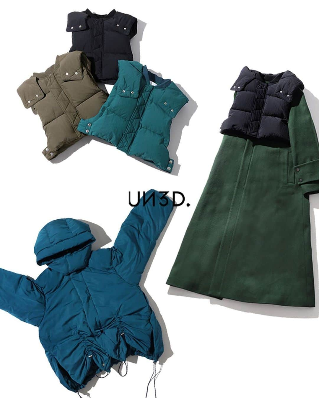 UN3D.（アンスリード）さんのインスタグラム写真 - (UN3D.（アンスリード）Instagram)「"UN3D. 2023  AUTUMN WINTER OUTER COLLECTION  ■アウター限定12時間クーポン■ 2000円or1000円OFFクーポンをプレゼント！ 期間：12/5（火）12：00-23:59  ■ポイント15倍■ 今欲しいアウターも対象！ 通常商品が全てポイント15倍に！ 期間：12/1（金）12：00-12/21（木）23：59  DOWN SHORT VEST 39,600YEN tax in  GATHER MDL DOWN JK 77,000YEN tax in  NO COLLAR MAXI WOOL CT 63,800YEN tax in  #UN3D#UN3D2023AW#AUTUMN#WINTER#collection」12月5日 12時01分 - un3d_official