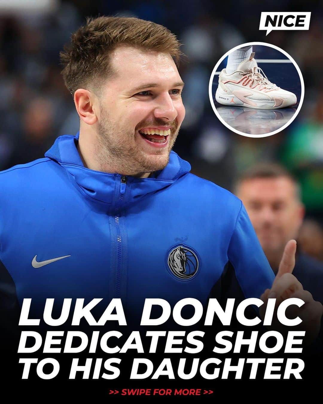Nice Kicksさんのインスタグラム写真 - (Nice KicksInstagram)「Luka Doncic dedicated his new Jordan Luka 2 PE to the recent birth of his daughter, Gabriela 💕🍼👶 @nicekickshoops」12月5日 13時14分 - nicekicks
