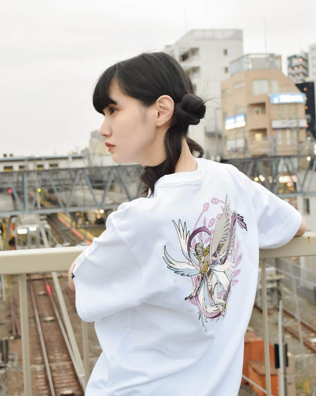 荒川ちかのインスタグラム：「@xrage_jp とデジモンコラボのモデルもさせていただきました🤍 デジモン好きとして嬉しいです(パタモンが好き)」