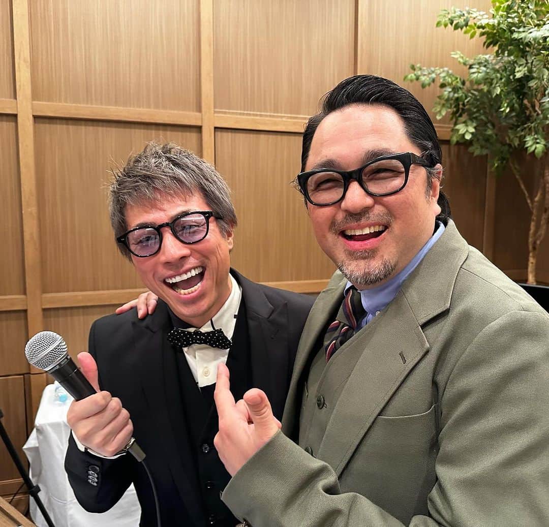 マッコイ斉藤のインスタグラム：「ロンブー淳君！よく仲悪いって言われるけど！仲良しですよ」