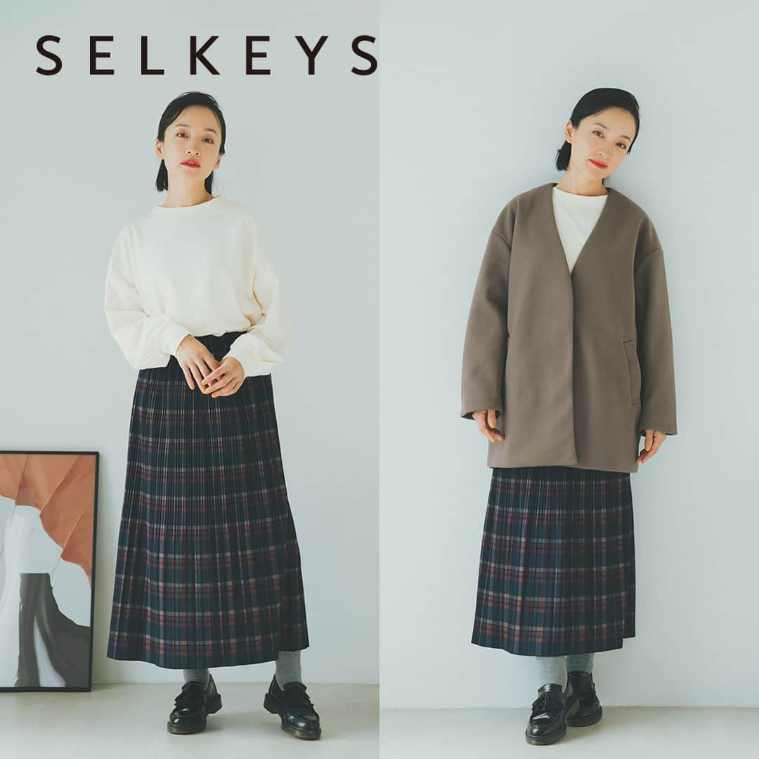 シャンブルオフィシャルのインスタグラム：「🎍SELKEYS福袋　ご予約受付中🎍  SELKEYSのお洋服福袋 6点セット 税込9,900円✨ オフィスからデイリーまで活躍するアイテムが大集合しました！  チェックスカートや大人めブルーのカーディガンなど、 きれいめなのにリラックスして着られる こだわりの福袋です。  ご予約受付は【12/9(土)23時】まで！ 毎年人気のSELKEYS福袋を 確実にGETできるチャンスをお見逃しなく🎶  #シャンブル #chambre #シャンブル購入品 #SELKEYS #セルケユス #大人カジュアル #大人カジュアルコーデ #きれいめコーデ #福袋 #福袋2024 #福袋予約受付中」