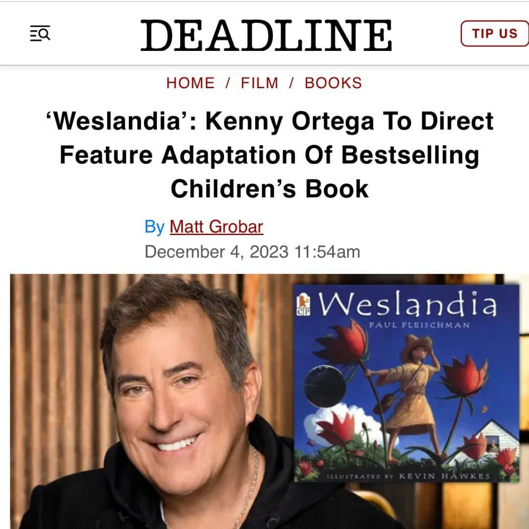 ケニー・オルテガのインスタグラム：「🌟🎬 Introducing "Westlandia" -And...Action! 🌅🎥 I'm thrilled to announce that we're diving headfirst into an incredible new film project: Westlandia... looking forward to the assembling of our creative team, and to bringing this vision to the screen!」