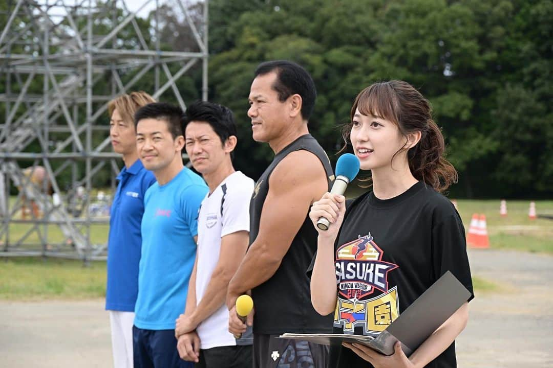 佐々木舞音のインスタグラム：「. . 今年初開催のSASUKE甲子園🏋️‍♂️ 現場でリポートしました。 . 27日の本戦も楽しみですね！！ . @sasuke_tbs では甲子園優勝で見事本戦に進んだ青学チームの皆さんをはじめ、出場者の皆さんの写真がどんどんアップされています✨ . . #sasuke #sasuke甲子園 #サスケ . .」