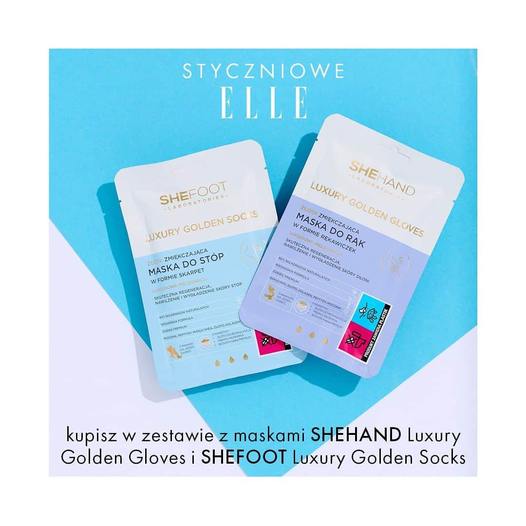 ELLE Polandさんのインスタグラム写真 - (ELLE PolandInstagram)「Styczniowe ELLE kupisz z kosmetykiem @shecosmetics_polska od @bielenda.   Przygotuj się na unikalne doświadczenie pielęgnacyjne dla swoich dłoni i stóp ze zmiękczającymi maskami SHEHAND Luxury Golden Gloves i SHEFOOT Luxury Golden Socks. Te ekskluzywne zabiegi w formie złotych rękawiczek i skarpetek zapewnią Twojej skórze niezwykłą miękkość, aksamitną gładkość i zadbany wygląd. Zapomnij o suchości i szorstkości, które powoduje niska temperatura - maski niwelują te problemy, dzięki czemu Twoje dłonie i stopy odzyskają pełny komfort i właściwą kondycję w okresie zimowym. ELLE z kosmetykiem kupisz w specjalnej cenie 15,98 zł   W sprzedaży znajdziesz też wydania: * z książką @wydawnictwoliterackie w cenie 15,99 zł * w wersji podstawowej w cenie 11,99 zł   Szukaj w najlepszych punktach sprzedaży prasy i na kultowy.pl」12月5日 17時38分 - ellepolska