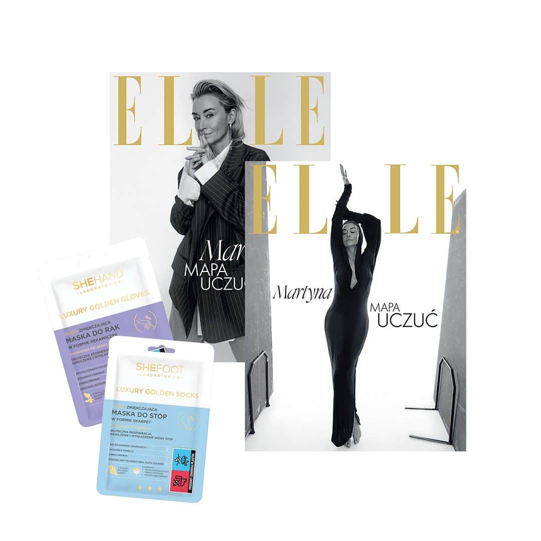 ELLE Polandのインスタグラム：「Styczniowe ELLE kupisz z kosmetykiem @shecosmetics_polska od @bielenda.   Przygotuj się na unikalne doświadczenie pielęgnacyjne dla swoich dłoni i stóp ze zmiękczającymi maskami SHEHAND Luxury Golden Gloves i SHEFOOT Luxury Golden Socks. Te ekskluzywne zabiegi w formie złotych rękawiczek i skarpetek zapewnią Twojej skórze niezwykłą miękkość, aksamitną gładkość i zadbany wygląd. Zapomnij o suchości i szorstkości, które powoduje niska temperatura - maski niwelują te problemy, dzięki czemu Twoje dłonie i stopy odzyskają pełny komfort i właściwą kondycję w okresie zimowym. ELLE z kosmetykiem kupisz w specjalnej cenie 15,98 zł   W sprzedaży znajdziesz też wydania: * z książką @wydawnictwoliterackie w cenie 15,99 zł * w wersji podstawowej w cenie 11,99 zł   Szukaj w najlepszych punktach sprzedaży prasy i na kultowy.pl」