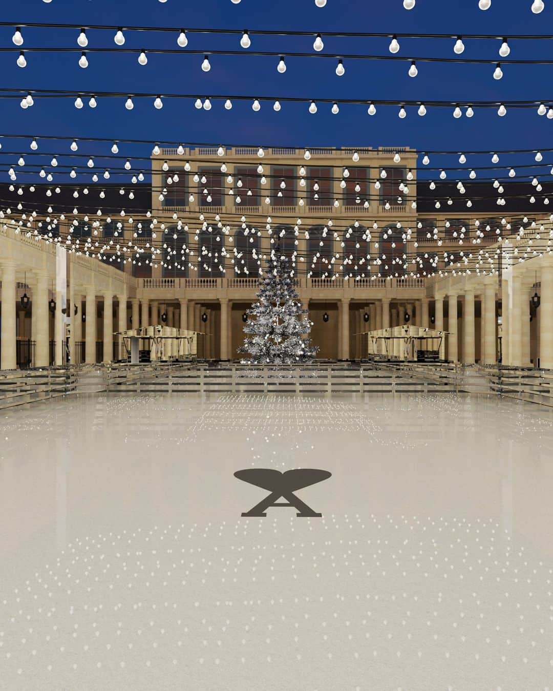 Vogue Parisさんのインスタグラム写真 - (Vogue ParisInstagram)「@AlexandreMattiussi9 has designed an @AmiParis ice skating rink within the walls of the Palais Royal in Paris. Located a stone's throw from the Buren columns, and open to all, the event marks the opening of the first Café Ami in a chalet, in celebration of the festive season. More details at the link in our bio.   #AlexandreMattiussi a imaginé une patinoire  signée #Ami entre les murs du Palais-Royal à Paris. Voisine des colonnes de Buren, et ouverte à tous, l’évènement marque également l’ouverture du premier Café Ami dans un chalet, pour célébrer la saison des fêtes. Plus d'informations dans le lien en biographie.  #iceskating #voguefrance」12月5日 21時00分 - voguefrance