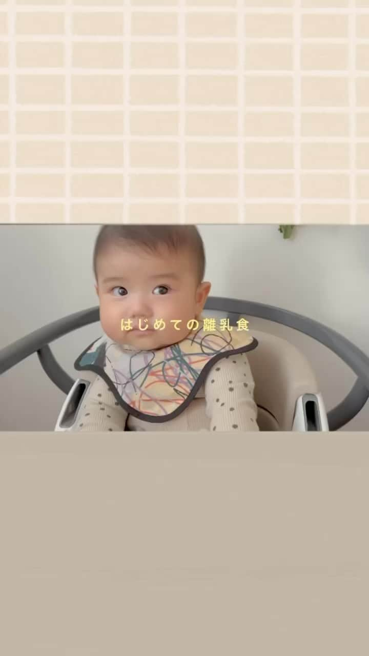 山本真由美のインスタグラム：「. . __________________________________  はじめての離乳食は、10倍粥から🥣♩ お米の甘さ！味わってた😂 慣れない動画を編集したぞっと🫶･:*+  __________________________________ . ✍️おっぱいとおこめのよもやま話。🍼🍚 . 生まれてすぐ、ラッキーなことに母乳もうまくでて、 子供も上手に飲める方だったようで、自然と完母になりました。　  ミルクも母乳もどちらの良さもあるし、 メリットデメリット立ちはだかる壁はそれぞれに。　  初めは搾乳したものも哺乳瓶で飲めていたはずが、 そのまま与える方が楽ではあり、少し油断した隙に 哺乳瓶拒否に（！）🍼 （あらゆる乳首や瓶を試したけど惨敗。） これは我が家で大事件でした。😌 唯一の生命線がわたしの乳！となる不安と緊張感🫨おっぱいも少し間が開くとあっという間に張ります。 ぱんぱん、通り越して、岩やで。😇🪨 気をつけていても乳腺炎なんてすぐになってしまうんですね。乳腺炎で熱を出し痛さに悶えて乗り越えた夜もざら。ネットで調べると“最悪切開する”という文字に戰慄、もうこれ以上痛いのはごめん！！っと、乳を泣く泣く絞り出す。（これも激痛やで☝️😇）毎度、世の母よ、、あなた達はこんなこと抱えていたのか、、と初めて知ることばかりの中、母子持ちつ持たれつ乗り越えてゆく日々。オットもじぶんは乳が出ないということを嘆き、ミルクを少しでもとスプーンで与えてみたり試行錯誤。 あ！一時期はスポイド作戦というのも経ました🤔  完母とはいえ、念のためミルク缶も用意をしていたのですがこちらもすったもんだ🍼🐄🐐 （ミルク缶の種類についてはまたあらためて）  夜中、授乳しながら、今この時もおなじくどこかで授乳してるであろう人たちをぼんやり思っては、心でエール。🤝  夜は比較的ぐっすり寝てくれる時期も訪れたと思ったのも束の間、最近はなかなか入眠できなかったり夜泣きの洗礼、寝不足な母です。それでも可愛いを毎日更新してくる底なしに驚きながら、子育て楽しく奮闘しております😂🤍  そんな息子も、離乳食少しずつ。 （はじめるタイミング先延ばしにしていたけれど、 腹を括ってスタート🥄）  一人暮らしの時から使ってたブレンダーが大活躍してる！笑  . . #6ヶ月 #6month #japan #baby  #ベビー #はじめて #離乳食 #成長 #育児 #記録  #sunny #tbt #👶🏻 #life #matanity #birth  #トツキトオカ #赤ちゃんのいる生活  #マタニティ #育児 #赤ちゃん #boy #おとこのこママ  #family #mom #ママ #もぐもぐ #まとめて冷凍保存　 #ほっぺた #10倍粥 #たべてねる」