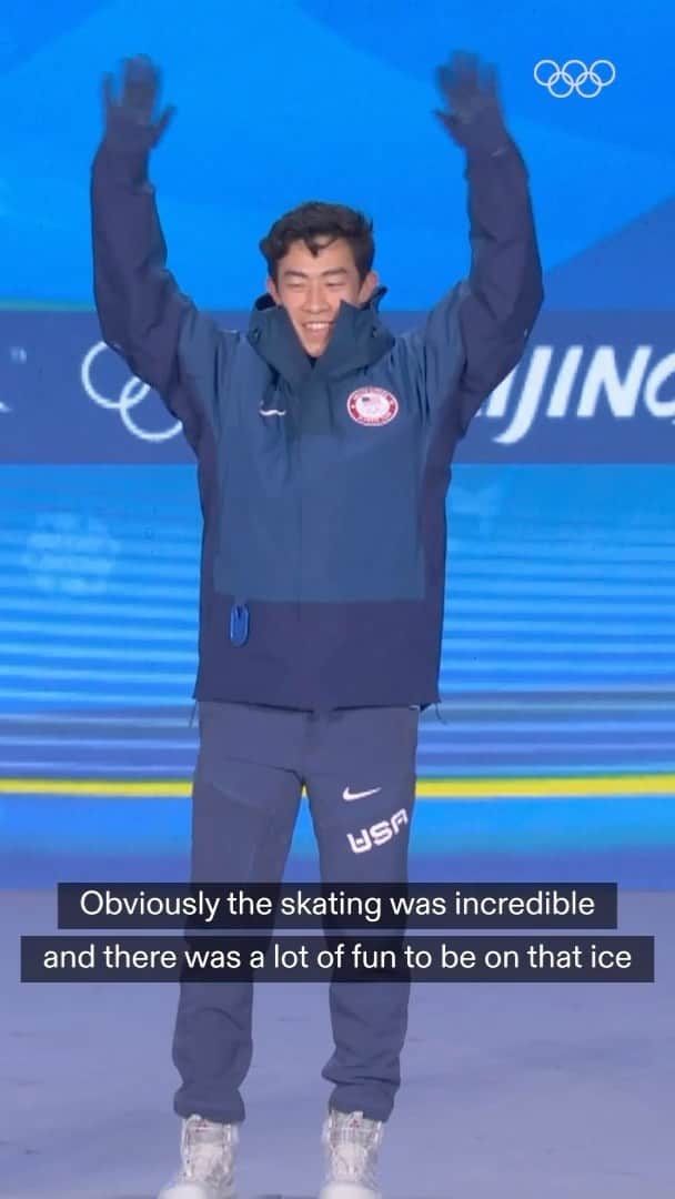 オリンピックのインスタグラム：「Get to know Olympic Champ Nathan Chen. 🇺🇸   From his favourite moment at Beijing 2022 to an inspiring message to his younger self, as well as special shoutout to @michellewkwan 👀  #FigureSkating I #GPFigure」