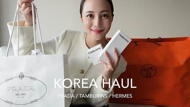 左近鈴乃のインスタグラム：「. 韓国購入品紹介🇰🇷🛍️ やっっっと…！✨ HERMESの中身を公開できました🐎🧡 このYouTubeで初公開しようと思ってまだ1度も使ってないんです。やっと使える〜〜☺️♡  購入店舗、おすすめ店舗などもご紹介してるので 是非チェックしてください🫣🏬🍊  . 念願のTAMBURINSでの購入品もとってもお気に入り🤍🤍 ジャケットもお気に入りで日本でも結構着てる！🤍  #韓国購入品 #購入品紹介 #韓国旅行」