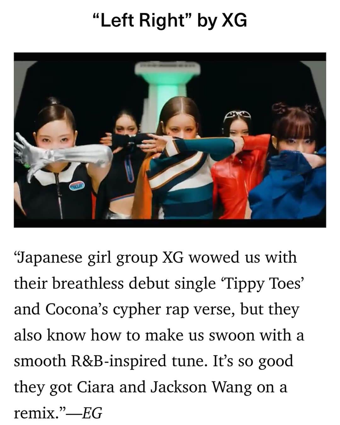 サイモン さんのインスタグラム写真 - (サイモン Instagram)「The Best Songs of 2023 "LEFT RIGHT" by XG  “Japanese girl group XG wowed us with their breathless debut single ‘Tippy Toes’ and Cocona’s cypher rap verse, but they also know how to make us swoon with a smooth R&B-inspired tune. It’s so good they got Ciara and Jackson Wang on a remix.”—EG  @elleusa 🙏♾🤍」12月5日 23時20分 - simonjakops