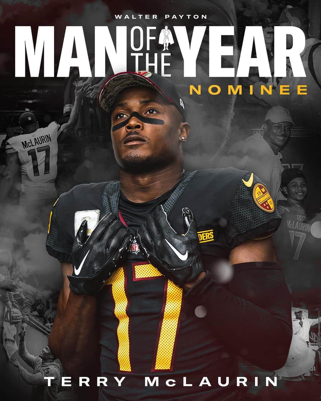 ワシントン・レッドスキンズのインスタグラム：「Terry McLaurin is our 2023 Walter Payton Man of the Year nominee 👏」