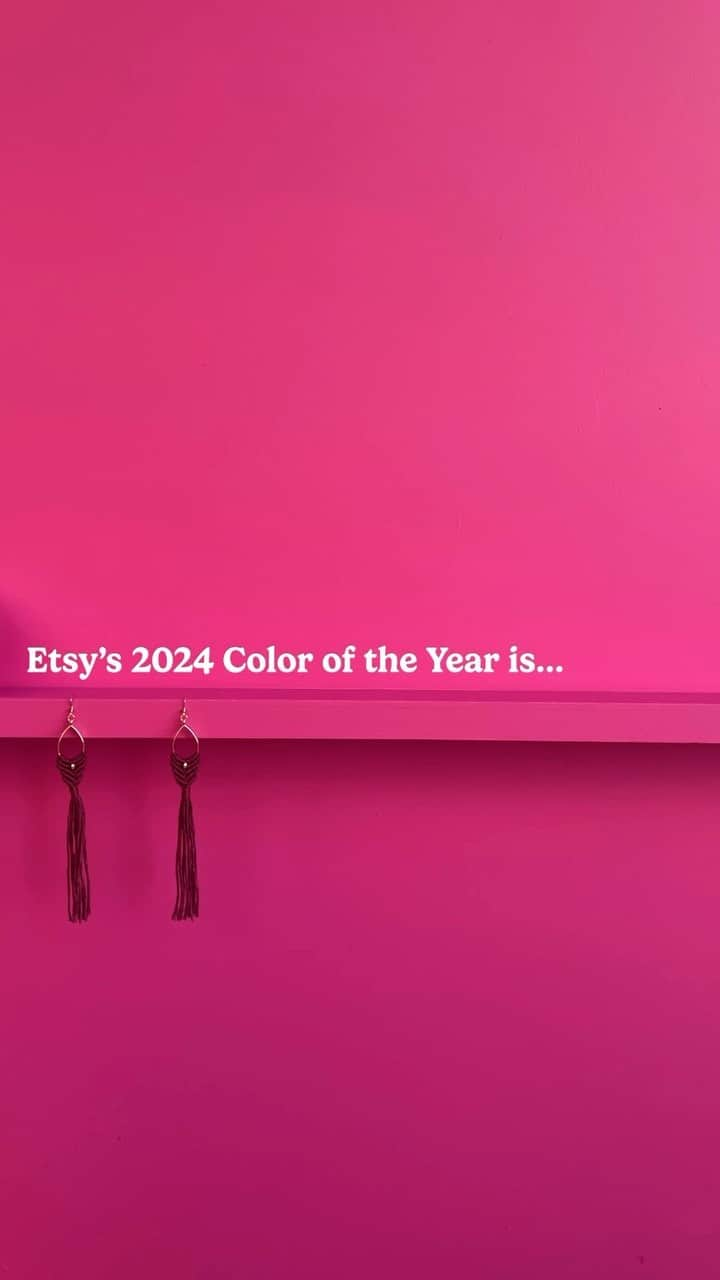 etsyのインスタグラム：「Meet Berry, Etsy’s 2024 Color of the Year! Deeper than pink but softer than red, Berry comes with the perfect hint of romance to give you the grown-up version 2023’s popular pink hues」