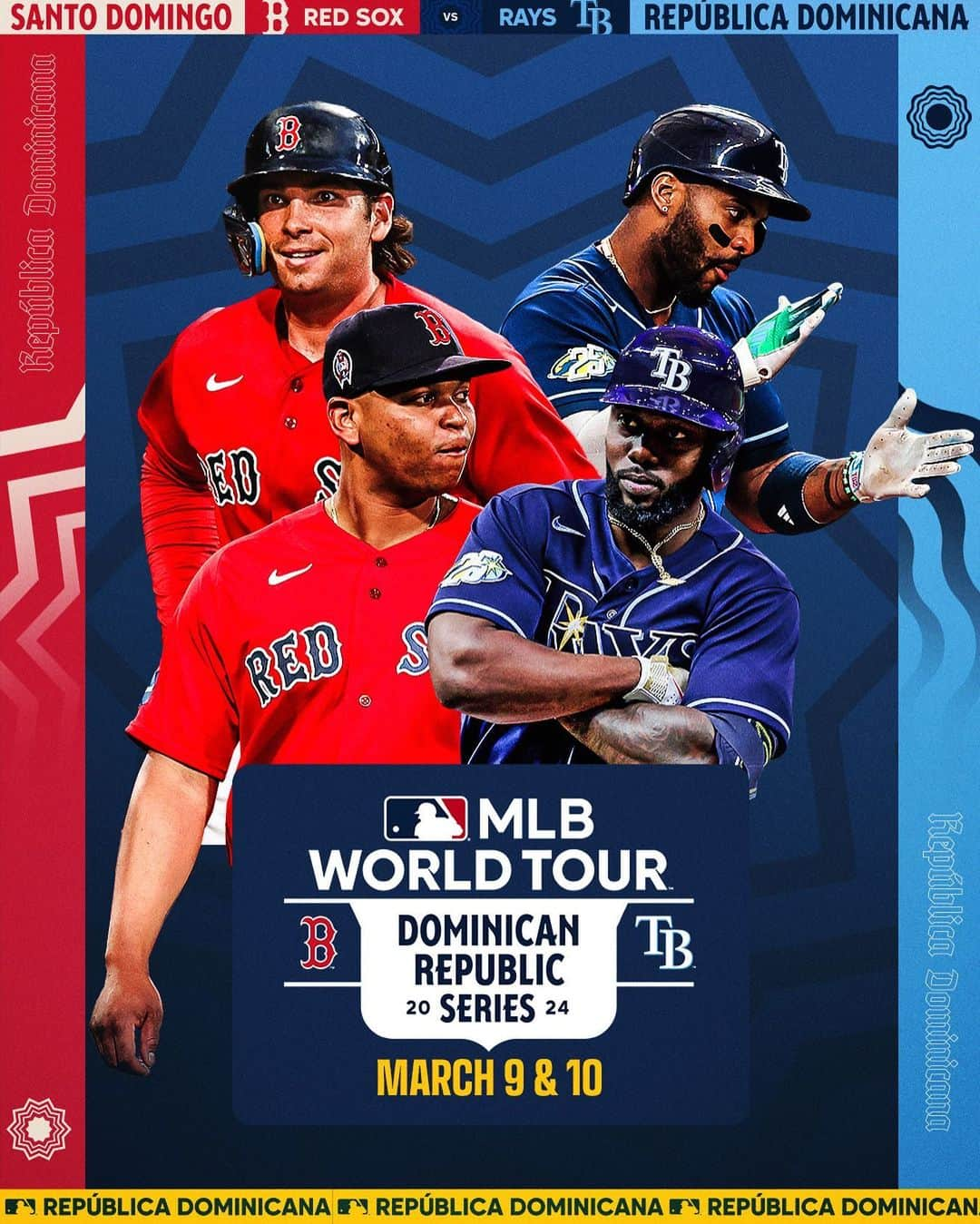 MLBさんのインスタグラム写真 - (MLBInstagram)「#SpringTraining: Dominican Republic edition!  The @RedSox will face @RaysBaseball March 9-10 at Estadio Quisqueya in Santo Domingo. Tickets are on sale December 12! MLB.com/Dominican」12月6日 0時14分 - mlb