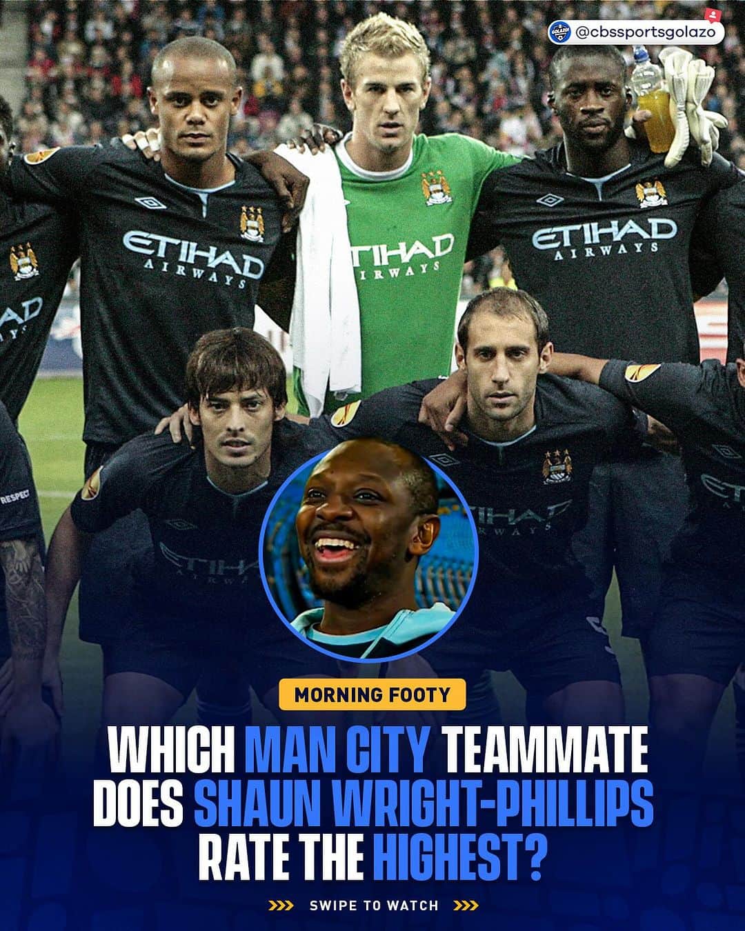 マンチェスター・シティFCのインスタグラム：「Who is the BEST player @shaunwp98 played with at @mancity? 🤔  #MorningFooty」