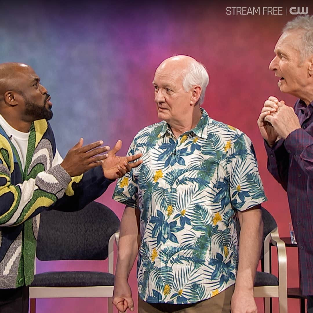 The CWのインスタグラム：「A thousand points if you guess which game this is. A new episode of #WhoseLine airs TONIGHT at 9/8c. Stream free next day, only on The CW!」