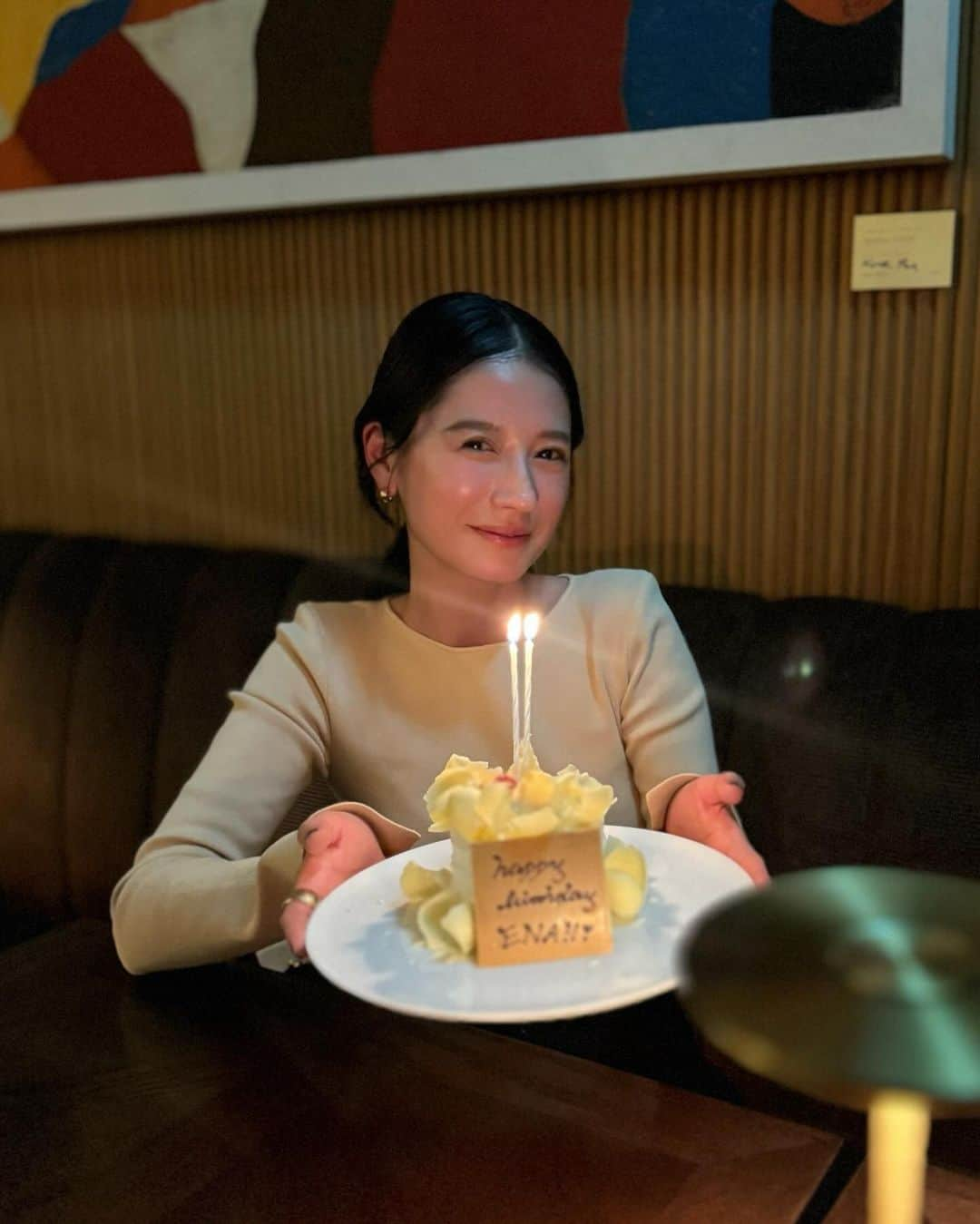 松本恵奈さんのインスタグラム写真 - (松本恵奈Instagram)「まさかのメンバーでお祝いしていいただきました🎂 しかも絶対にキャラじゃないのにバースデーソングまで 歌っていただき大感激&大爆笑でした。笑 これぞギャップ萌え😂🩷 本当にありがとうございました。 ただただ嬉しかったです○ またゆっくり☺️ Photo by @nakadashinsuke  #サプライズ #thx」12月6日 2時05分 - ena1123