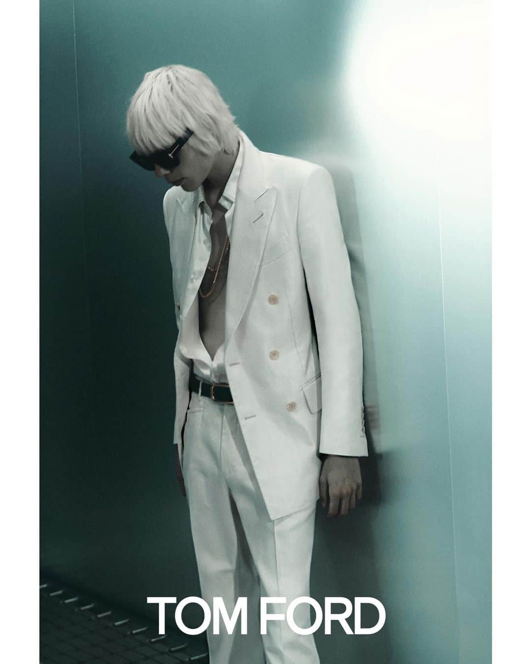 トムフォードのインスタグラム：「SPRING 24   CREATIVE DIRECTOR: PETER HAWKINGS PHOTOGRAPHER: ROBIN GALIEGUE MODEL: ILIAS LOOPSMAN   #TOMFORDSPRING24 #TOMFORD」