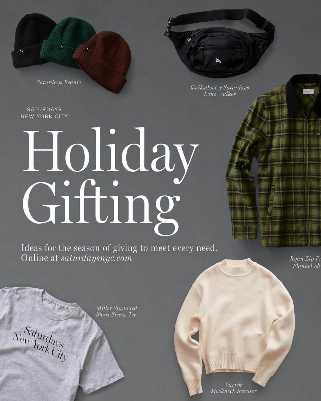 サタデーズのインスタグラム：「Uncover the perfect gifts for this holiday season. Explore our curated selection at saturdaysnyc.com」
