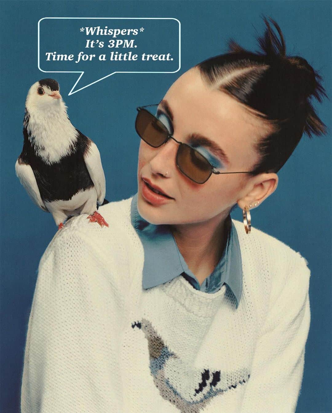 Warby Parkerのインスタグラム：「Pigeons have cracked the code. We get it now, @emmachamberlain 🐦」