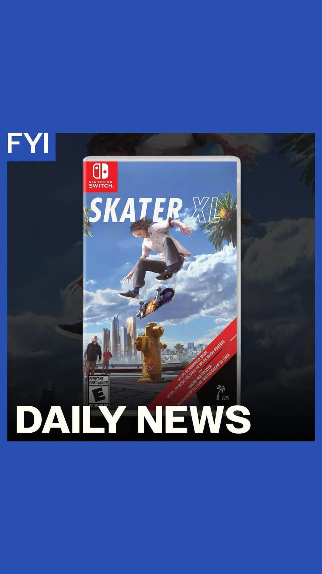 The Berricsのインスタグラム：「Daily News:  @skater.xl is now available in the Nintendo Switch™️ eShop in America and December 12th in Europe and Australia, delivering the full Skater XL experience to the Switch’s on-the-go platform. Optimized to run at a buttery smooth 60 FPS in both handheld an docked mode, Skater XL is fully featured with physics based gameplay, freeskate multiplayer with 10 player rooms, replay editor, playable pros @tiagolemoskt @westgatebrandon @tomasta and @starheadbody , gear from over 30 skate brands and more. Download it now in the eShop or buy the cartridge at video game retailers everywhere.   Hit the link in bio for more news daily on TheBerrics.com #skateboardingisfun #berrics #skaterXL #NintendoSwitch」