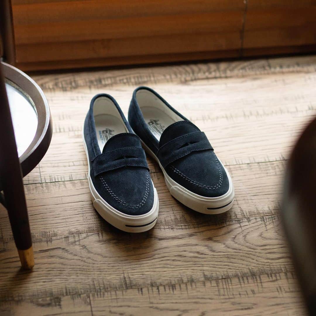 KICKS LAB. [ Tokyo/Japan ]のインスタグラム：「CONVERSE l "JACK PURCELL LOAFER RH" Navy l Available on the December 8th in Store and Online Store. #KICKSLAB #キックスラボ」