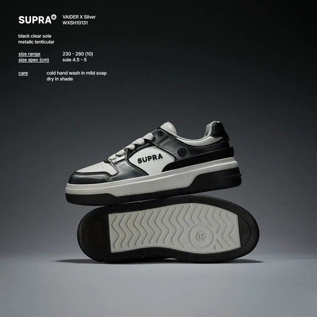 スープラのインスタグラム：「SUPRA VAIDER X SILVER」