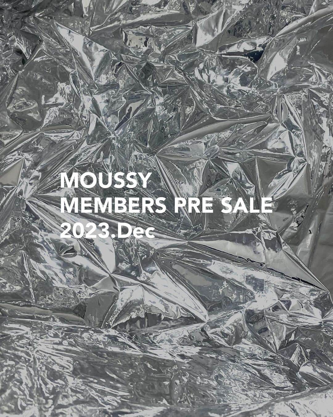 マウジーのインスタグラム：「MOUSSY MEMBERS PRE SALE 12月13日(水)〜12月17日(日)の期間中、会員様限定のプレセールを実施いたします。 ━━━━━━━━━━━━━━━━ ・BLACK RANK：定価より30%OFF ・GOLD RANK：定価より20%OFF ・SILVER RANK：定価より20%OFF ━━━━━━━━━━━━━━━━ プレセールには一部除外品番がございます。 店舗、店舗LINEではお取り置きを承っております。 詳細はお近くのスタッフまでお気軽にお問い合わせくださいませ。  また、SHEL'TTER WEB STOREでもプレセールを実施いたします。 詳細はSHEL‘TTER PASSまたは SHEL’TTER WEB STOREにてお知らせいたします。  ＜SWS MEMBERS PRE SALE＞ 対象期間：12月13日(水)0:00〜12月17日(日)23:59 ※MOUSSY店舗／MOUSSY FLAGSHIP SHOPとSHEL'TTER WEBSTOREの優待お値引き内容は異なる場合がございます。予めご了承くださいませ。  この機会にぜひお近くのMOUSSY店舗または SHEL'TTER WEBSTOREをご利用くださいませ。  みなさまのご来店を心よりお待ちいたしております。  #MOUSSY」