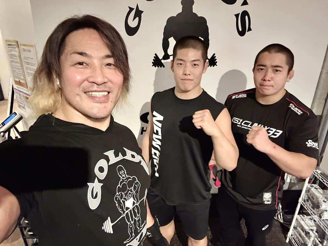 棚橋弘至のインスタグラム：「#ヤングライオン 🦁の2人も、しっかりトレーニングしてる💪  #嘉藤匠馬 と #村島克哉   #シニアライオン 🦁」