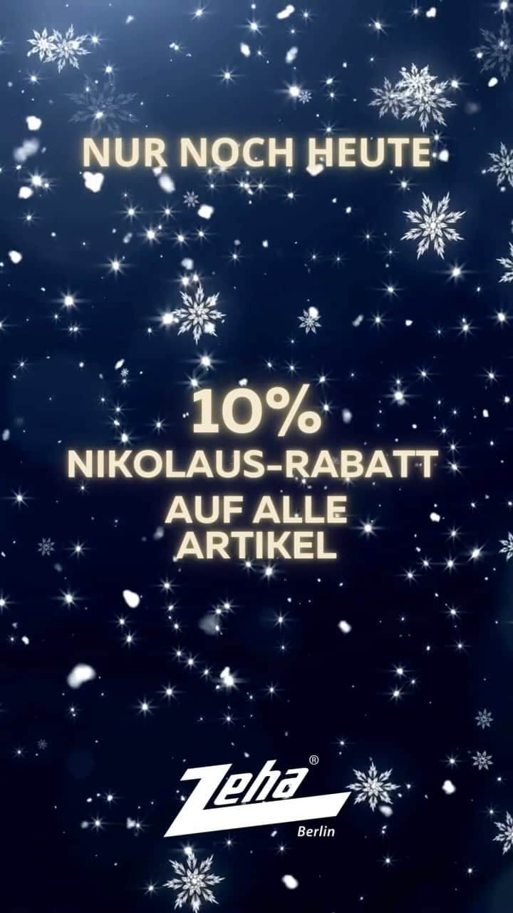 ツェハのインスタグラム：「Happy Nikolaus! 🎅 NUR NOCH HEUTE: 10%-Rabatt auf alle* Artikel. Online und in den Stores. Nutzt den Code “Niko23”. Verpasst nicht die Chance!   * Außer den Artikeln, die bereits im Sale sind.  #zeha #retrosneakers #carlhäßner #zehaberlin #vintagesneakers #heritagestyle #vintagelove #nikolaus #weihnachten #adventszeit」