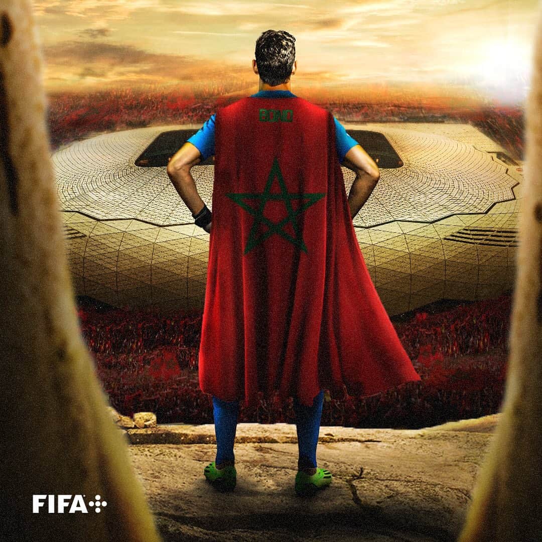 FIFAワールドカップのインスタグラム：「🇲🇦 Morocco's hero in net.  Yassine Bounou was sensational at #Qatar2022! 🧤  #OTD #FIFAWorldCup」