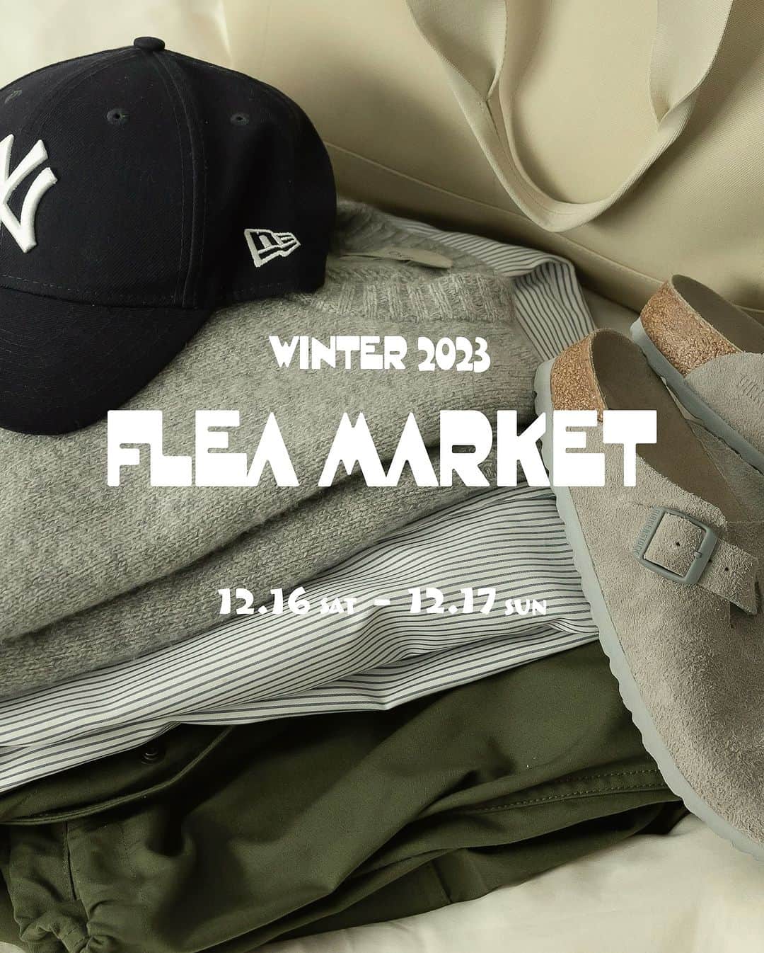 Ryoのインスタグラム：「Flea market / Sample sale / Archive sale のお知らせ  下記日程にて、僕のフリーマーケット、@the_clesste の新作の即売、サンプルセール&アーカイブセールを開催します🙋‍♂️  クローゼットが壊れかけている為、 泣く泣くですが、約200点ほど洋服、シューズ、雑貨、インテリアなどなど私物を出品いたします。 2日間、商品は分けて販売する予定ですので2日目でも十分満足していただけると思います。 年内で皆さんにお会いできる最後のタイミング？だと思いますので、お時間ある方は是非遊びに来てください🤲  皆様のご来店を心よりお待ちしております。  -日程- 12/16 sat 12:00-18:00 12/17 sun 12:00-17:00  -会場- 〒153-0043 東京都目黒区東山３丁目７−１１ 大橋会館 207  ※開店前の混雑状況により整理券を配布する場合がございます。（改めてストーリーなどで告知致します。） ※混雑時、入店規制をする場合がございます。 ※現金、カード決済も可能です。 ※サンプル品のため、傷やシミ等がある場合がございますが、返品・交換・修理は致しかねますので、ご了承ください。 ※会場内でのカメラ・携帯電話等による撮影は固くお断りさせていただきます。 ※レジ袋のご用意が無いため、エコバッグの持参、ご協力お願い致します。 ※サンプルは、無くなり次第終了となります。 ※髙島私物のフリーマーケットは、2日間に分けて販売予定となります。 ※写真はイメージです。 ㅤㅤㅤㅤㅤㅤㅤㅤㅤㅤㅤㅤㅤ #clesste」