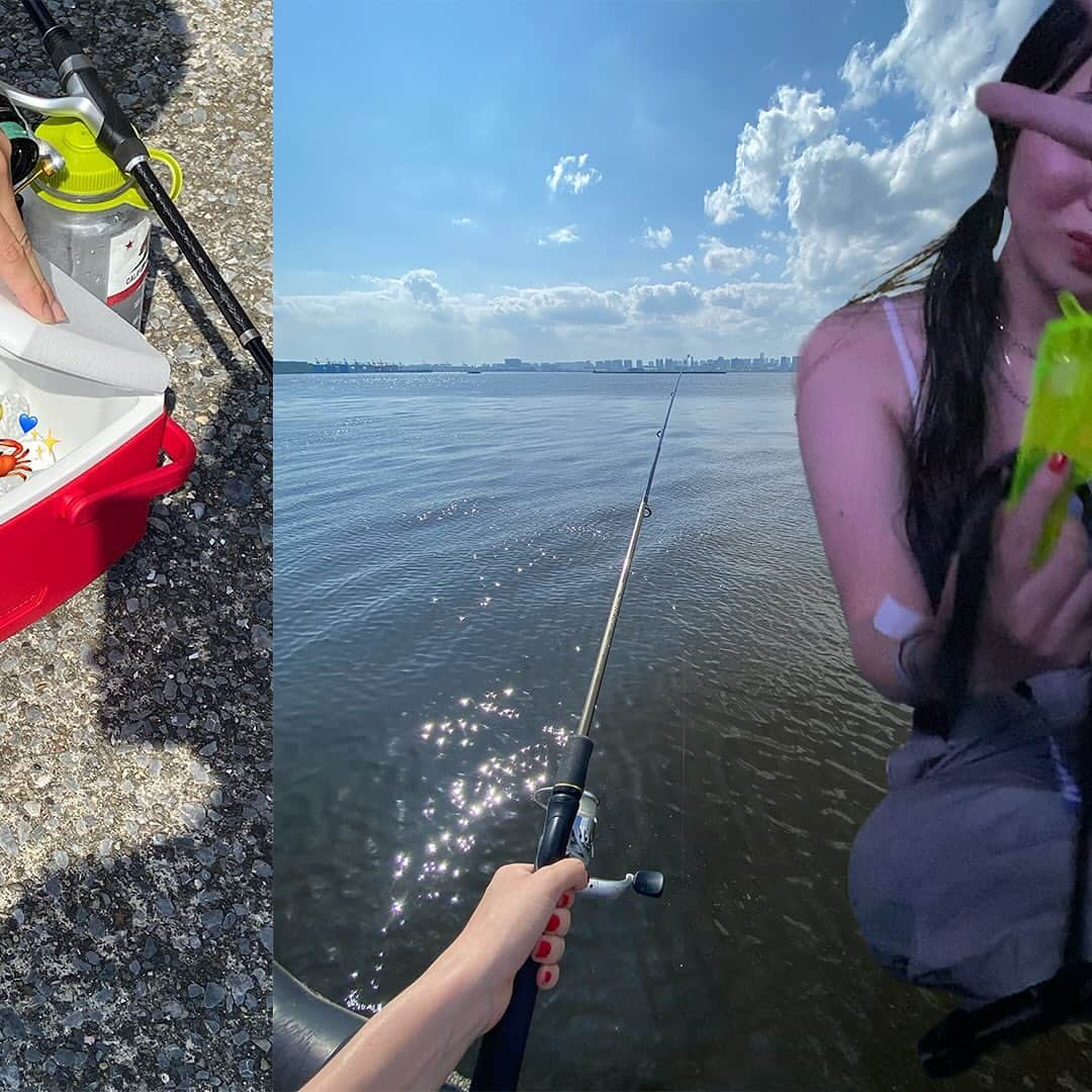 AKIKOさんのインスタグラム写真 - (AKIKOInstagram)「«The time I was late for dinner because I was running around town designing and printing a t-shirt to wear to go fishing the next day»  ヽ(° ͜>°)ﾉ*҉  1. T-shirt in question  2. Dinner in question. At my fav spot ♡⸜(ˆᗜˆ˵ )⸝♡ 3. Fishing! & kirakira water 4. Speaking of water… my time at waterbomb festival this summer 5. Taemin Sunmi and Cha Hyun Seung!!! 🥹 6. Jay Park!  次の日釣り行く時に専用のTシャツあったらかわいいと思って絵描いて印刷してたらディナーに遅れちゃったᐡ ̫ ᐡ」12月6日 19時28分 - akikokoga