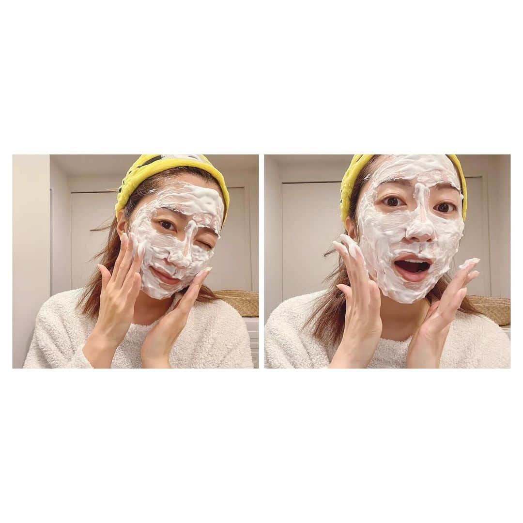 瀬口かなさんのインスタグラム写真 - (瀬口かなInstagram)「最近のお気に入りコスメ🧖‍♀️ お家でフェイシャルトリートメント級のケアができる10SKIN SELF-TORNING CLEANSING。 ⁡ ⁡ はい、こういうの大好き！！🙋‍♀️笑 ⁡ ⁡ なんで10SKINかと言うと、 1本10役の炭酸スキンケアフォームで ⁡ ①「10,000ppm炭酸ガスパック」 ②「濃密泡洗顔」 ③「低刺激ピーリング ④「集中美容液マスク」 ⑤「エイジングケアマスク」 ⑥「毛穴集中ケアパック」 ⑦「頭皮スカルプクレンジング」 ⑧「全身ボディクレンジング」 ⑨「背中美容パック」 ⑩「シェービングフォーム」 ⁡ が叶えれる優れもの。 ⁡ 炭酸泡をお顔に乗せ30秒〜1分ほどパックして洗い流すと、こんなに爽快なことある⁉️てくらい洗い上がりはスッキリしてお肌もふんわり感が。やっぱ炭酸系好き😭✨これは是非体験してもらいたいな〜。 ⁡ 男性へのプレゼントにも良さそう👌 ⁡ ⁡ #PR #10SKIN #10秒エステ #セルフトーニングクレンジング #オールインワンコスメ  #おすすめスキンケア #炭酸パック #炭酸美容 #スキンケア #おすすめギフト」12月6日 20時13分 - seguchikana