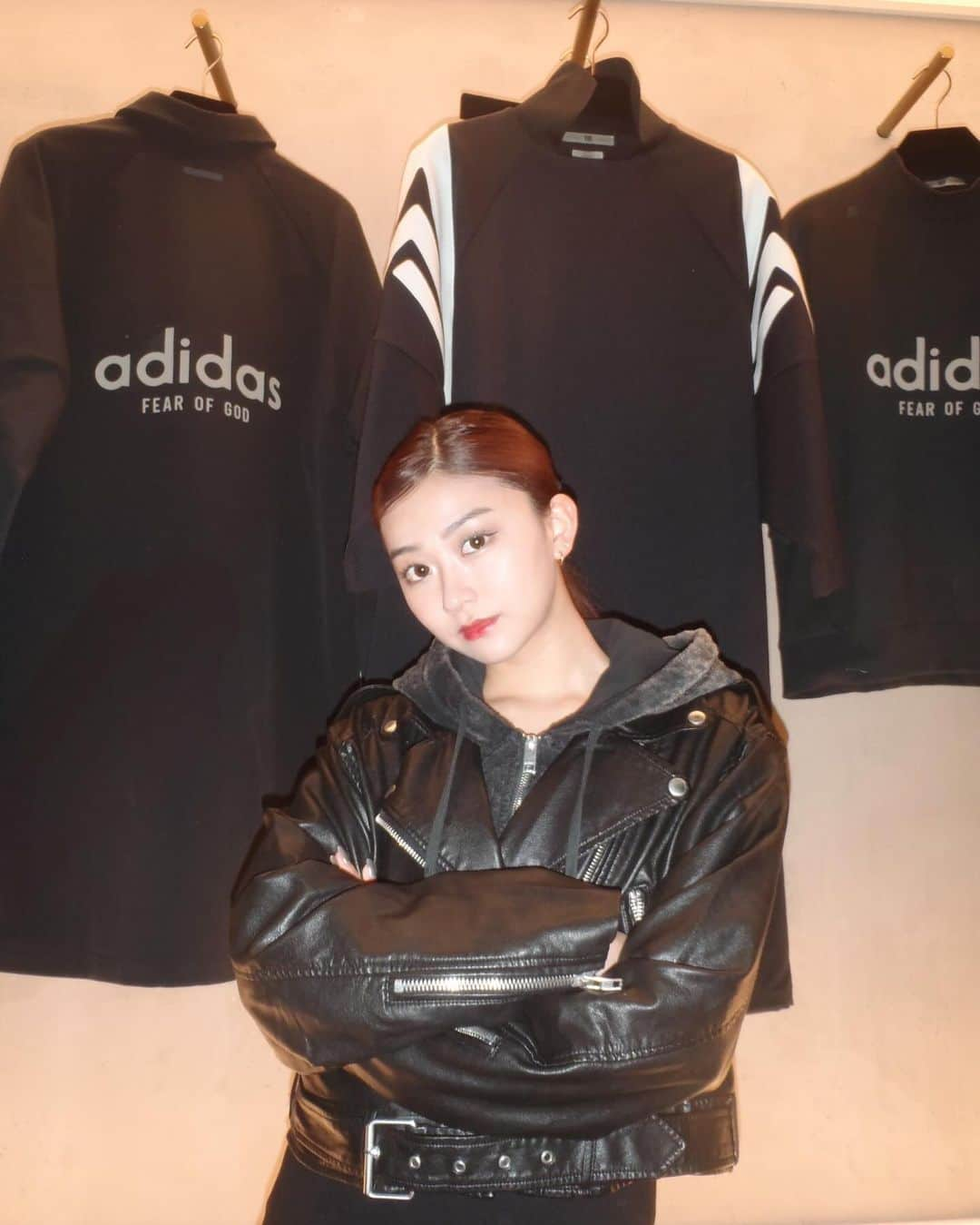 水戸由菜のインスタグラム：「・ adidas × Fear of god  コラボイベントにお邪魔してきたよ⭐️  @adidas  @adidasoriginals  @fearofgod」