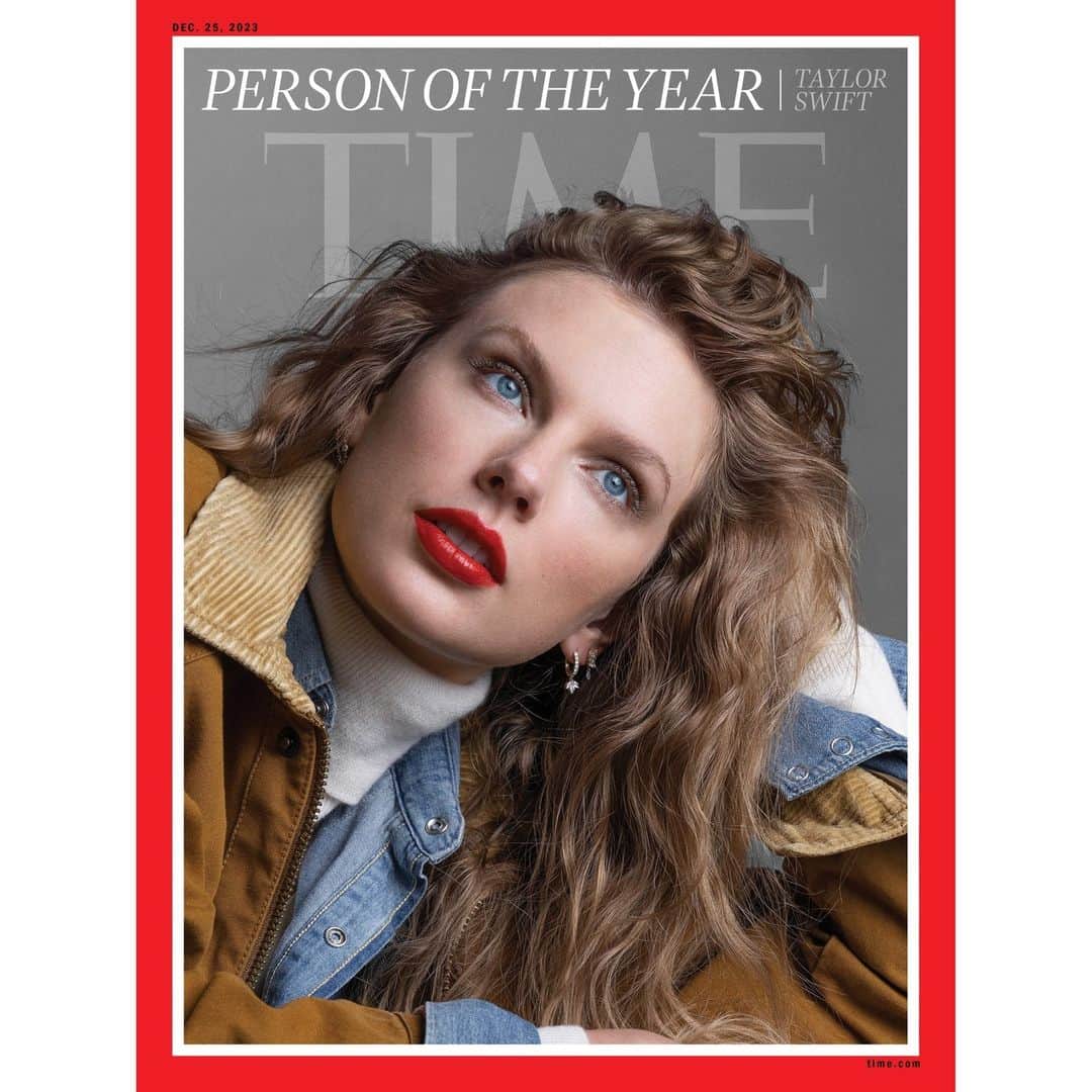 TIME Magazineのインスタグラム：「Taylor Swift (@taylorswift) is TIME’s 2023 Person of the Year.  In her first in-depth interview in nearly four years, Swift talks about her record-breaking year, her intense preparation for the Eras Tour, re-recording her albums, and living a public life on her own terms.  Read the full story at the link in our bio.  Photographs by Inez and Vinoodh (@inezandvinoodh) for TIME Styled by Heidi Bivens (@heidibivens @honeyartists) Hair by Holli Smith (@hollismithhead) Make-up by Diane Kendal (@diane.kendal) Nails by Maki Sakamoto (@makinaill) Produced by VLM Productions (@vlm.productions )」