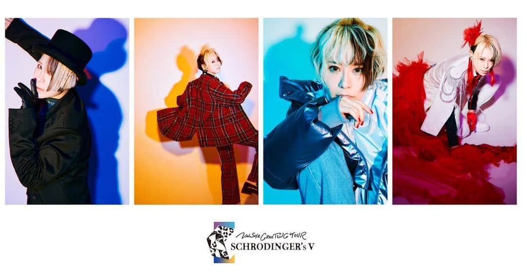 VALSHEさんのインスタグラム写真 - (VALSHEInstagram)「◢◣  VALSHE GREETING TOUR 「SCHRODINGER's V」  ツアービジュアル公開🐈‍⬛  各ナイトのイメージビジュアルが公開されました どれがどれだかわかるかな？  12月7日12時より 一般チケットプレリクエスト抽選先行もスタート  🔗https://l-tike.com/valshe/」12月6日 21時50分 - valshe_official