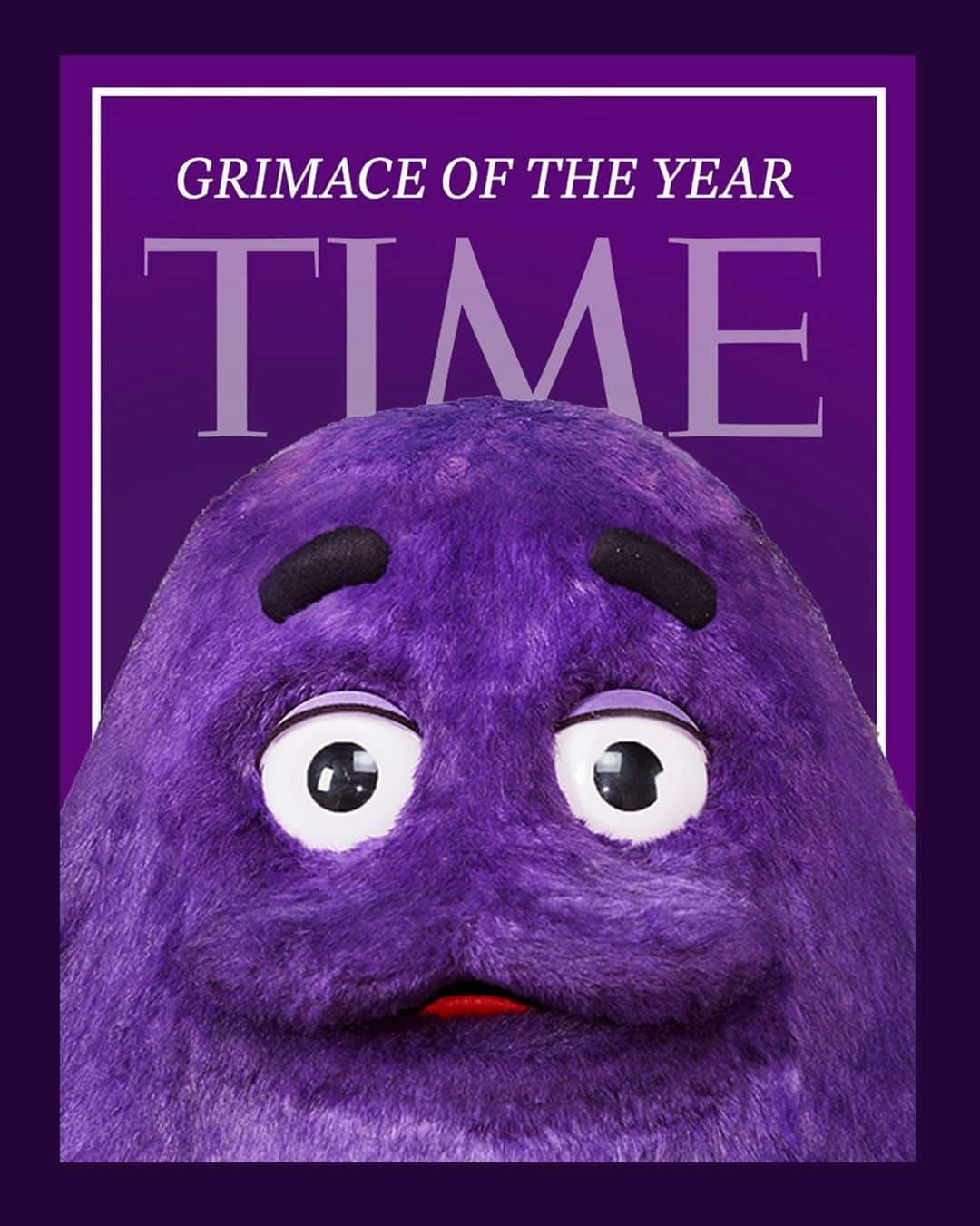 マクドナルドのインスタグラム：「id likee to thannk the grimace shake @time #ad」