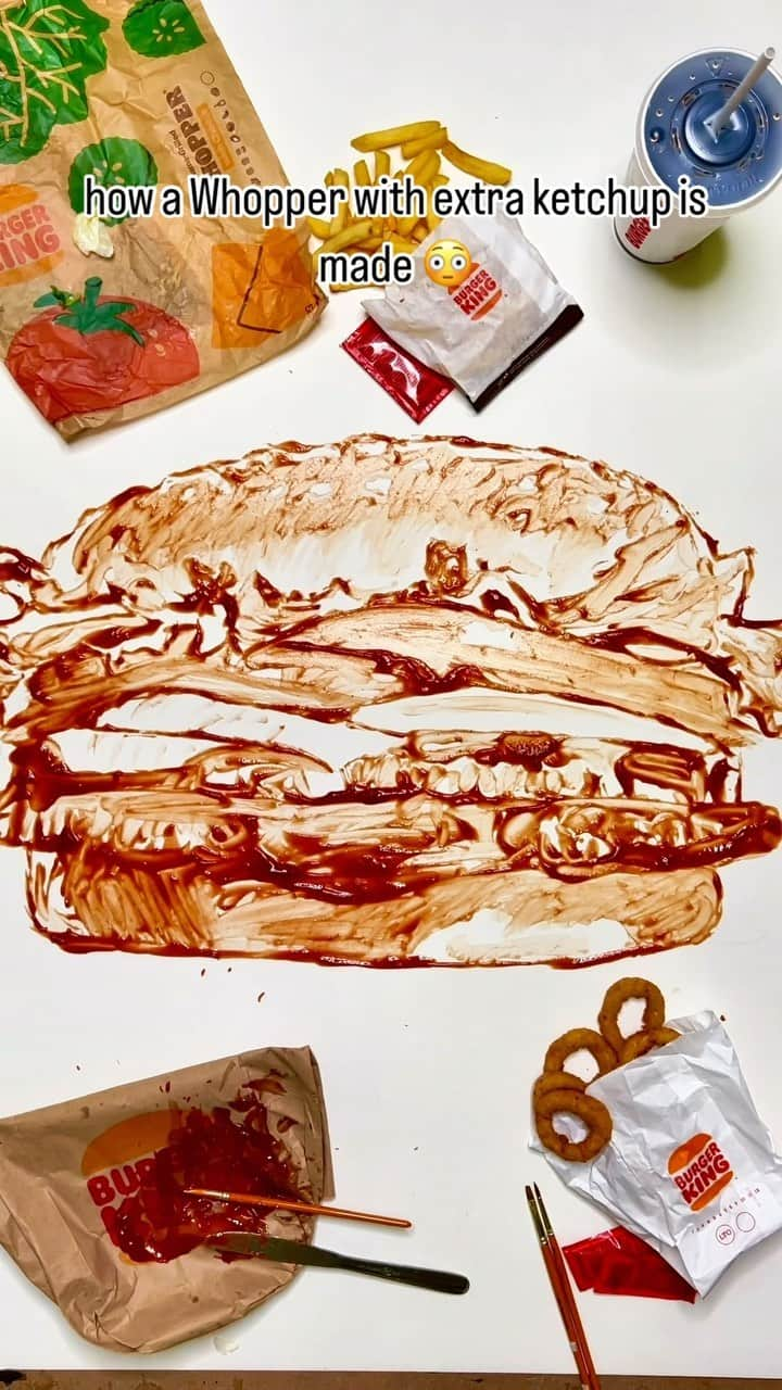 バーガーキングのインスタグラム：「#BKPartner look at that, yum. what BK sauce creation do you want to see next? @nathanwyburnart」